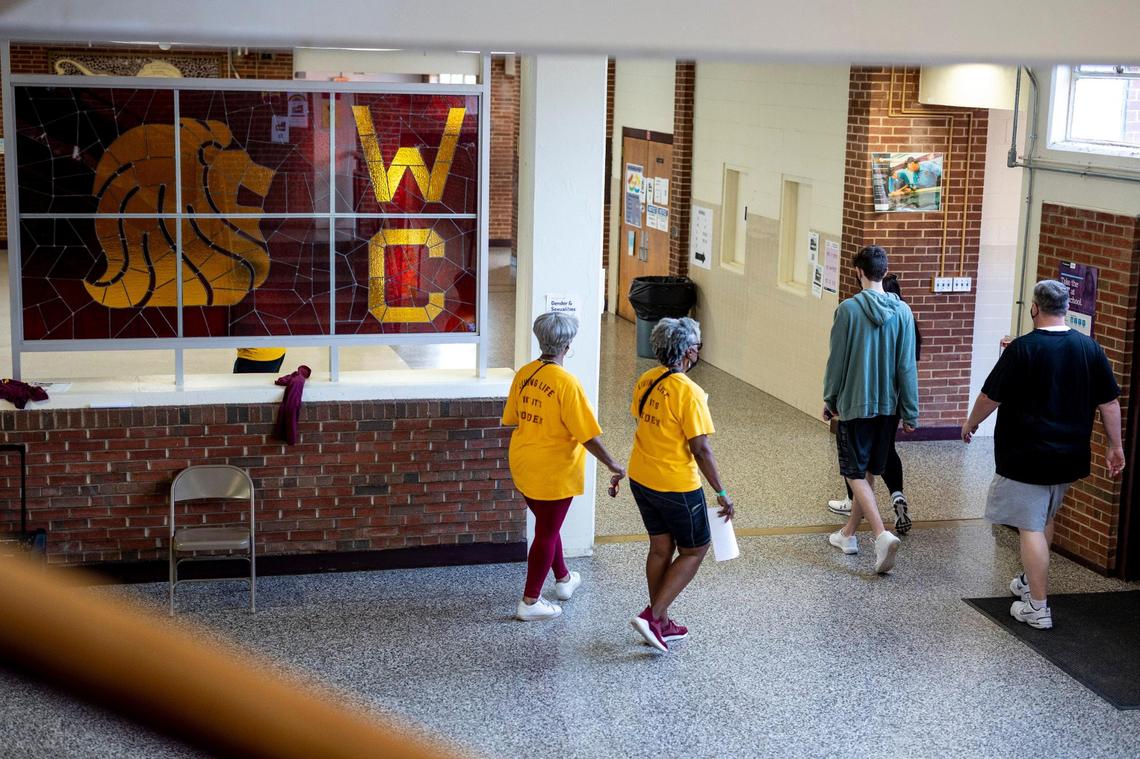Alumni and visitor were invited to walk the halls of historic West Charlotte High School in Charlotte, NC on Saturday, April 30, 2022. The original building which has been around for decades is slated to be demolished and in its place the school will build a new athletic field. The school also will open up a new school building for the upcoming school year adjacent to the old school.