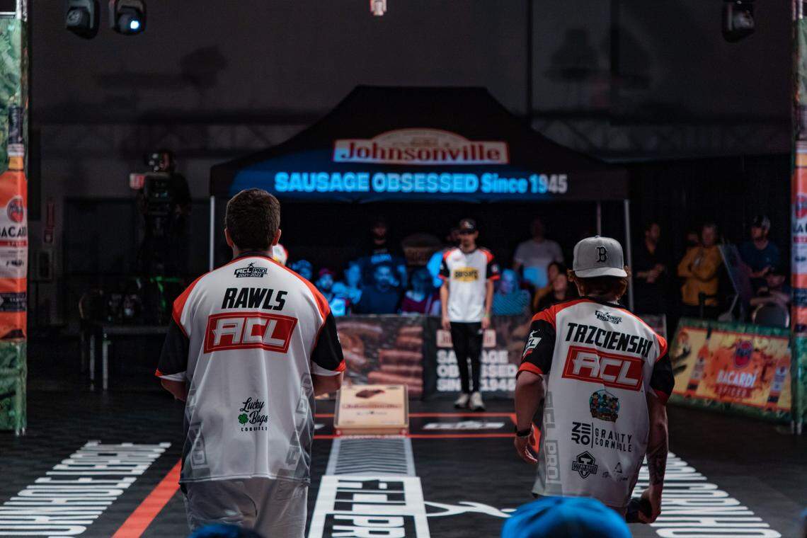 The American Cornhole League World Championships features both singles and doubles matches.
