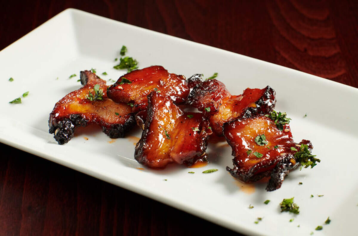 Korean crispy pork belly is among the sharable plates served at Fiore Restaurant.