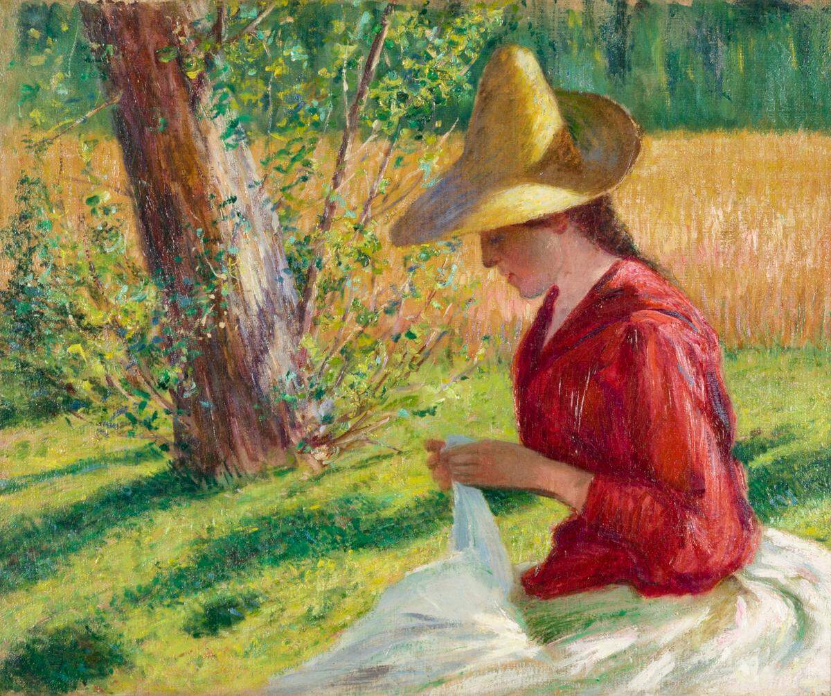 The Mint Museum acquired John Leslie Breck’s “Suzanne Hoschedé Sewing” in 2016.
