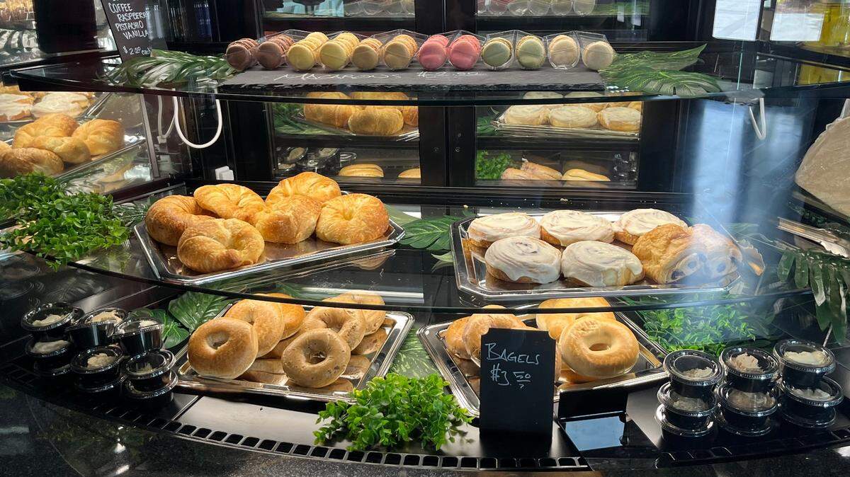 Macarons, cinnamon rolls, croissants and bagels are available at Gourmand Market.