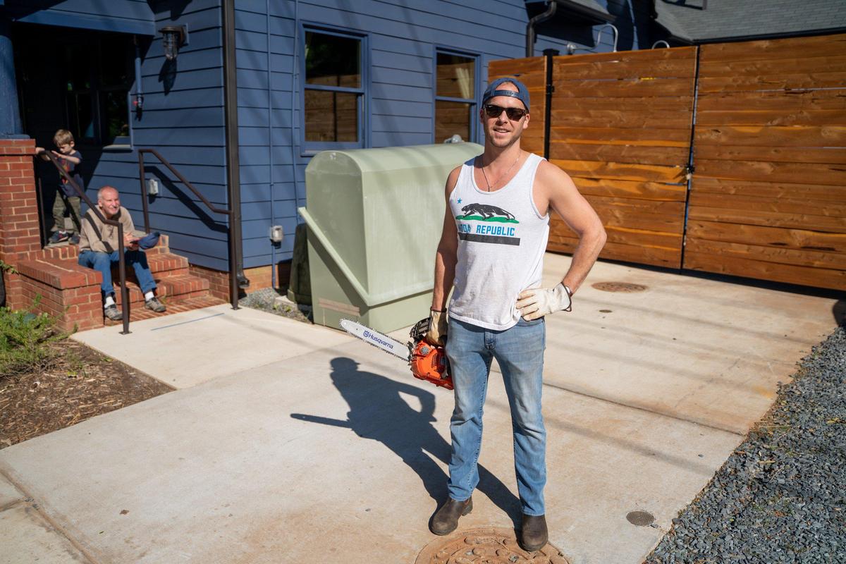 The Goodyear House owner A.J. Klenk is spearheading the backyard expansion.