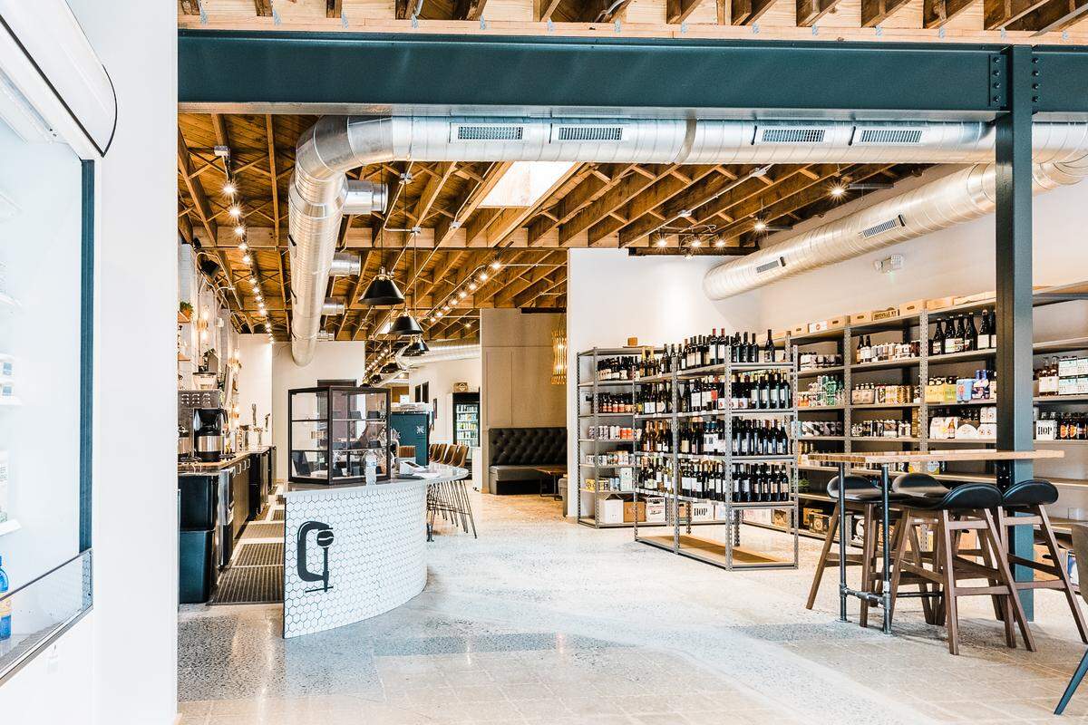 At The Hobbyist, beer and wine can be ordered online for curbside pickup. 