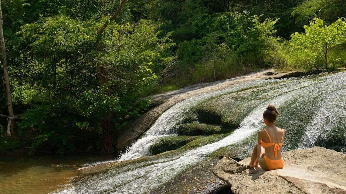 One of the best campsites in the US is close to Charlotte — and it has a waterfall