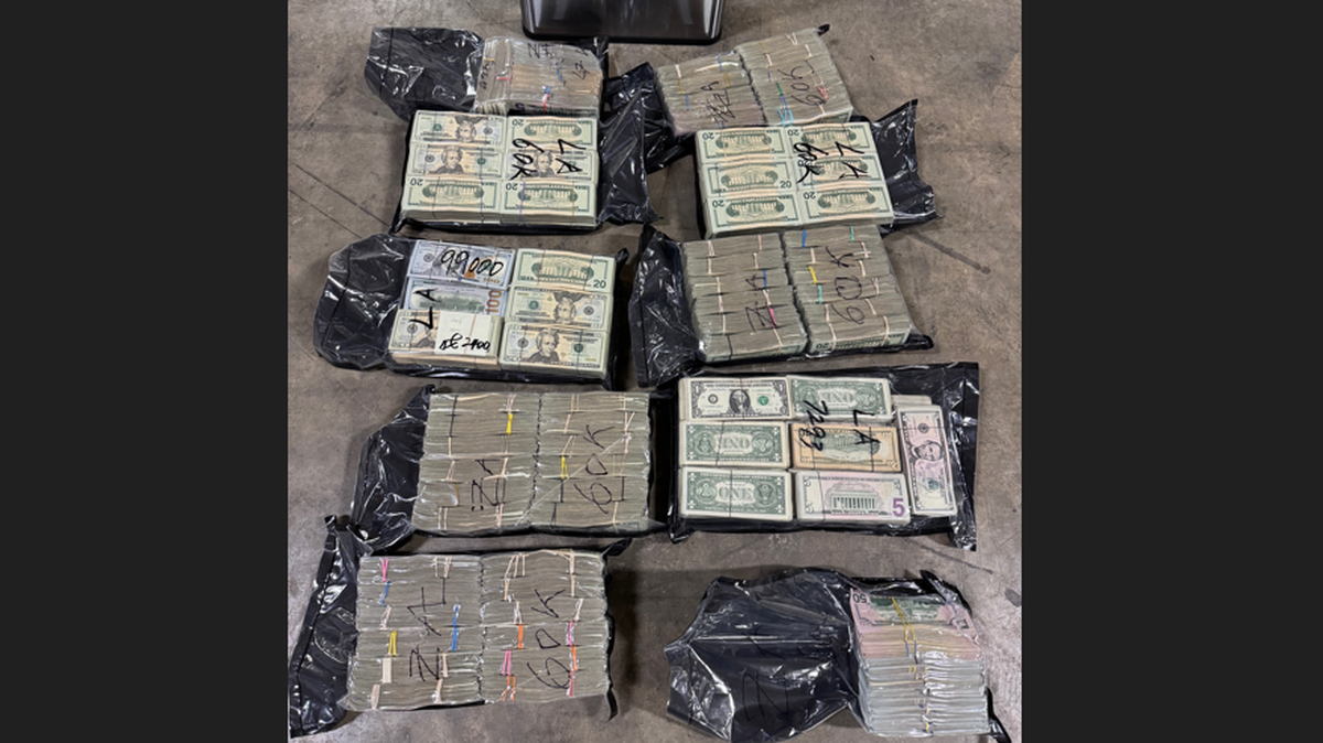 The cash was packaged in a method “consistent with methods commonly used to conceal large sums of currency associated with drug trafficking and money laundering,” Gaston County Police reported.