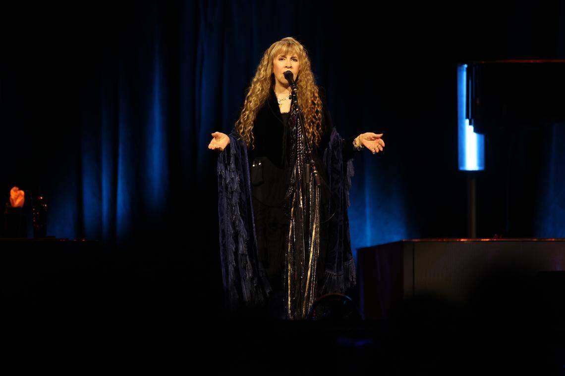 Stevie Nicks performs at Charlotte’s Spectrum Center on Oct. 21, 2025. The concert came on the 20-year anniversary of the Spectum Center, which opened on Oct. 21, 2005, with a concert by the Rolling Stones.