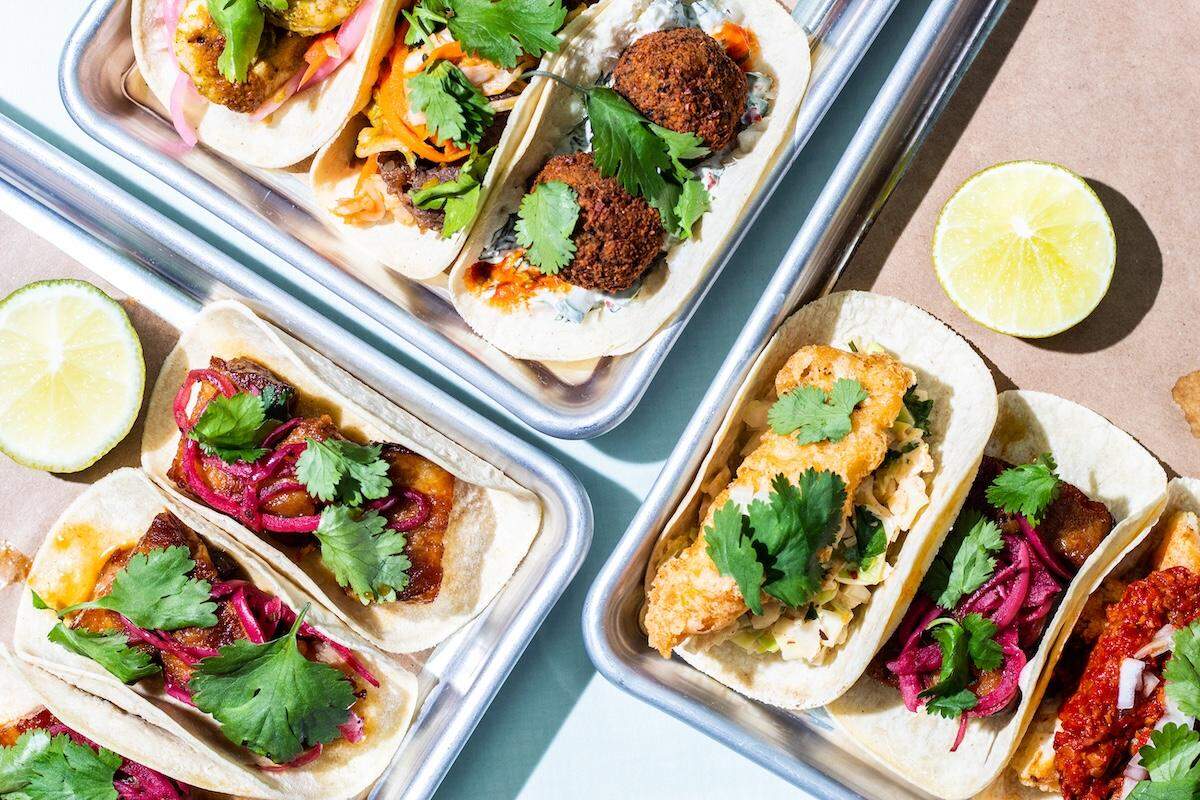 A taco spread from Bartaco.