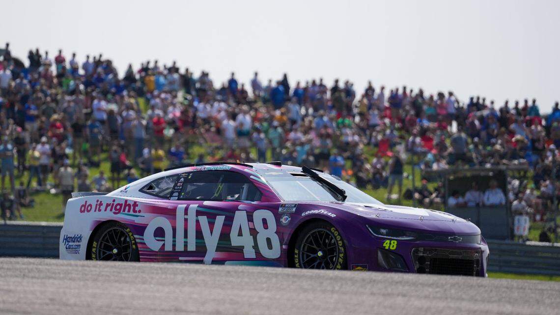 Mar 26, 2023; Austin, Texas, USA; NASCAR Cup Series driver Alex Bowman (48) at Circuit of the Americas. Mandatory Credit: Daniel Dunn-USA TODAY Sports