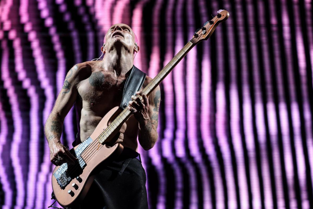 The Red Hot Chili Peppers perform at the Bank of America Stadium in Charlotte, N.C., on Thursday, September 1, 2022.