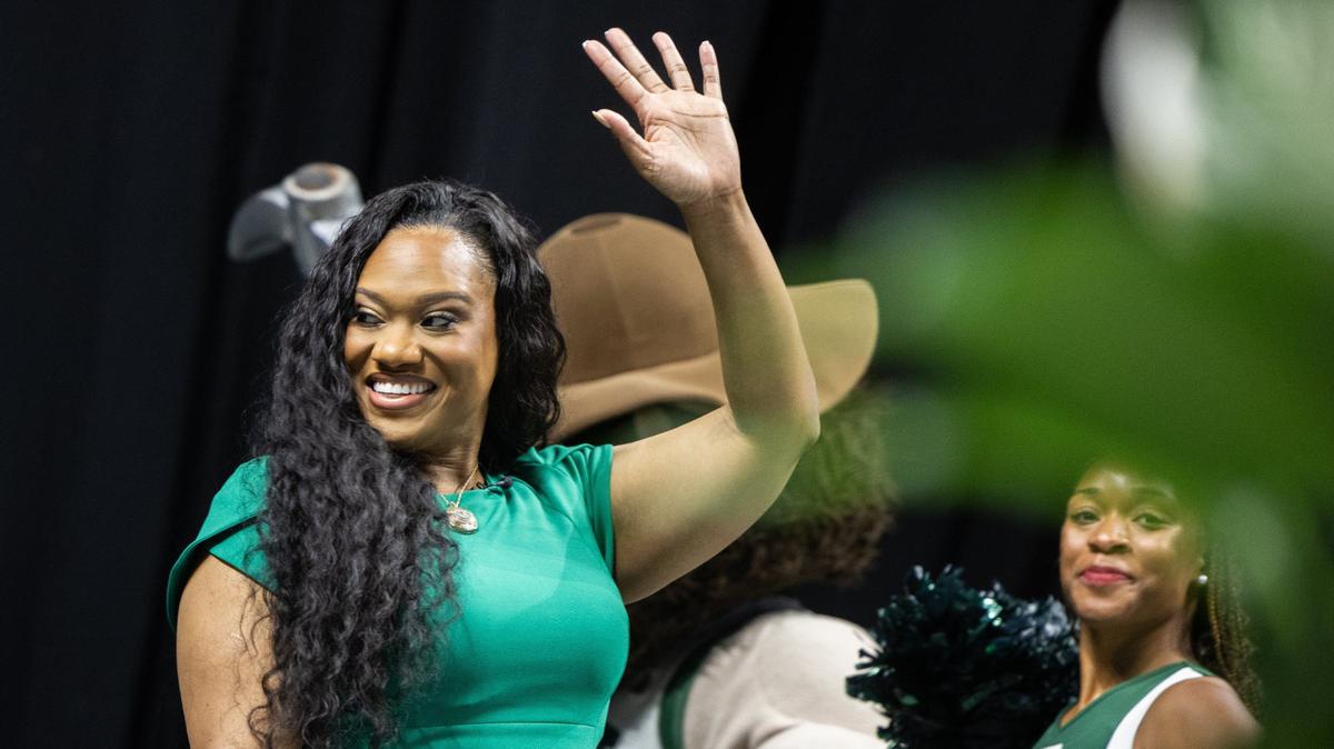 UNC Charlotte introduces their new women’s basketball coach, Tomekia Reed, at UNC Charlotte in Charlotte, N.C., on Monday, April 29, 2024.