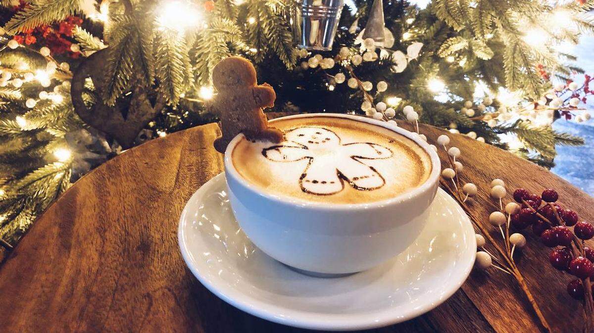 The Gingerbread Man Latte at The Artisan’s Palate includes Jade espresso from Magnolia Coffee Company, house-made gingerbread simple syrup and steamed milk with cinnamon.