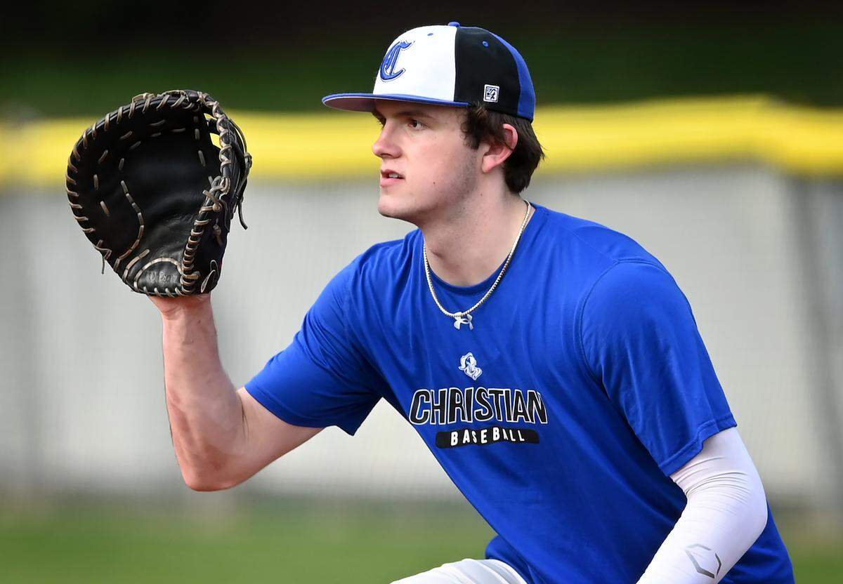 Charlotte Christian sophomore John Lash during practice on Thursday, February 23, 2023.