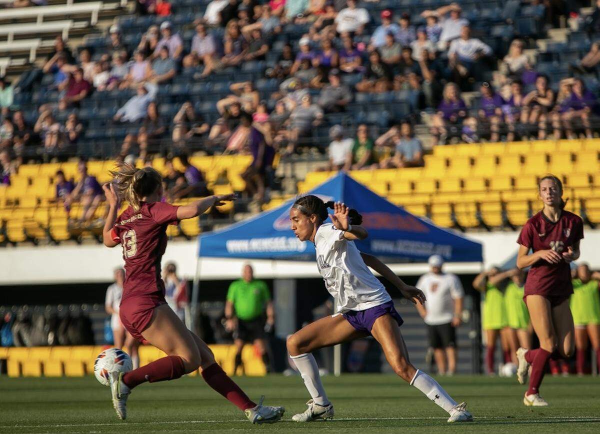 Ardrey Kell and Ashely are tied one to one at halftime