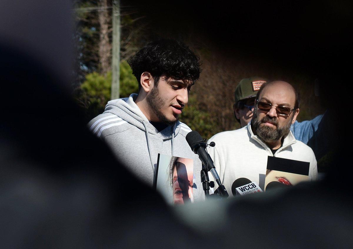 Ibrahim Nasif, 19, brother of the beating victim, spoke about his sister and her injuries at a press conference. on Wednesday, March 12, 2025 in Charlotte. The parents of a female Muslim student at Ardrey Kell High School are calling for a hate crime investigation after their daughter was attacked in math class, receiving multiple broken bones to her face.