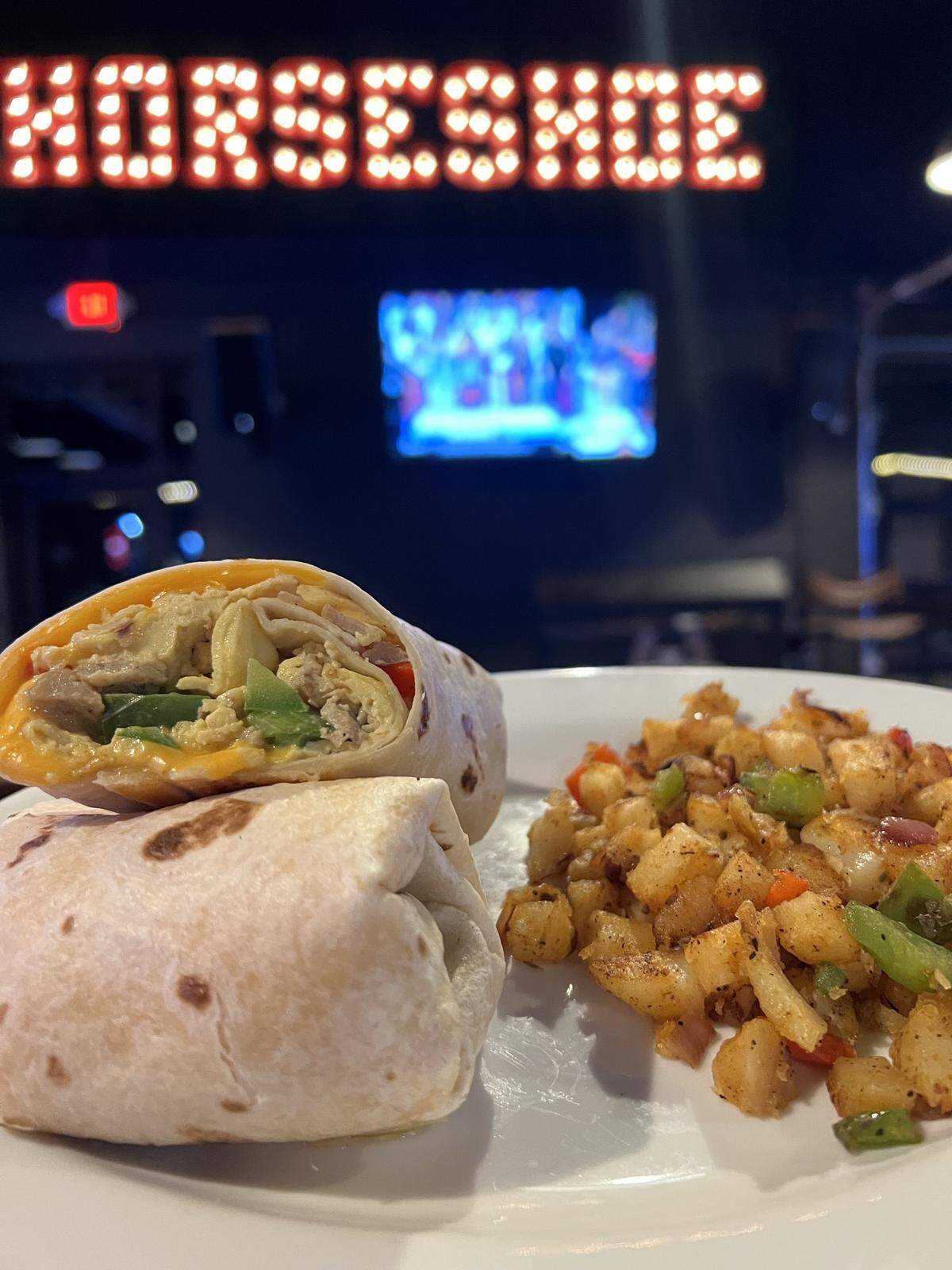 The Horseshoe offers a wide variety of food and drinks on its menu.