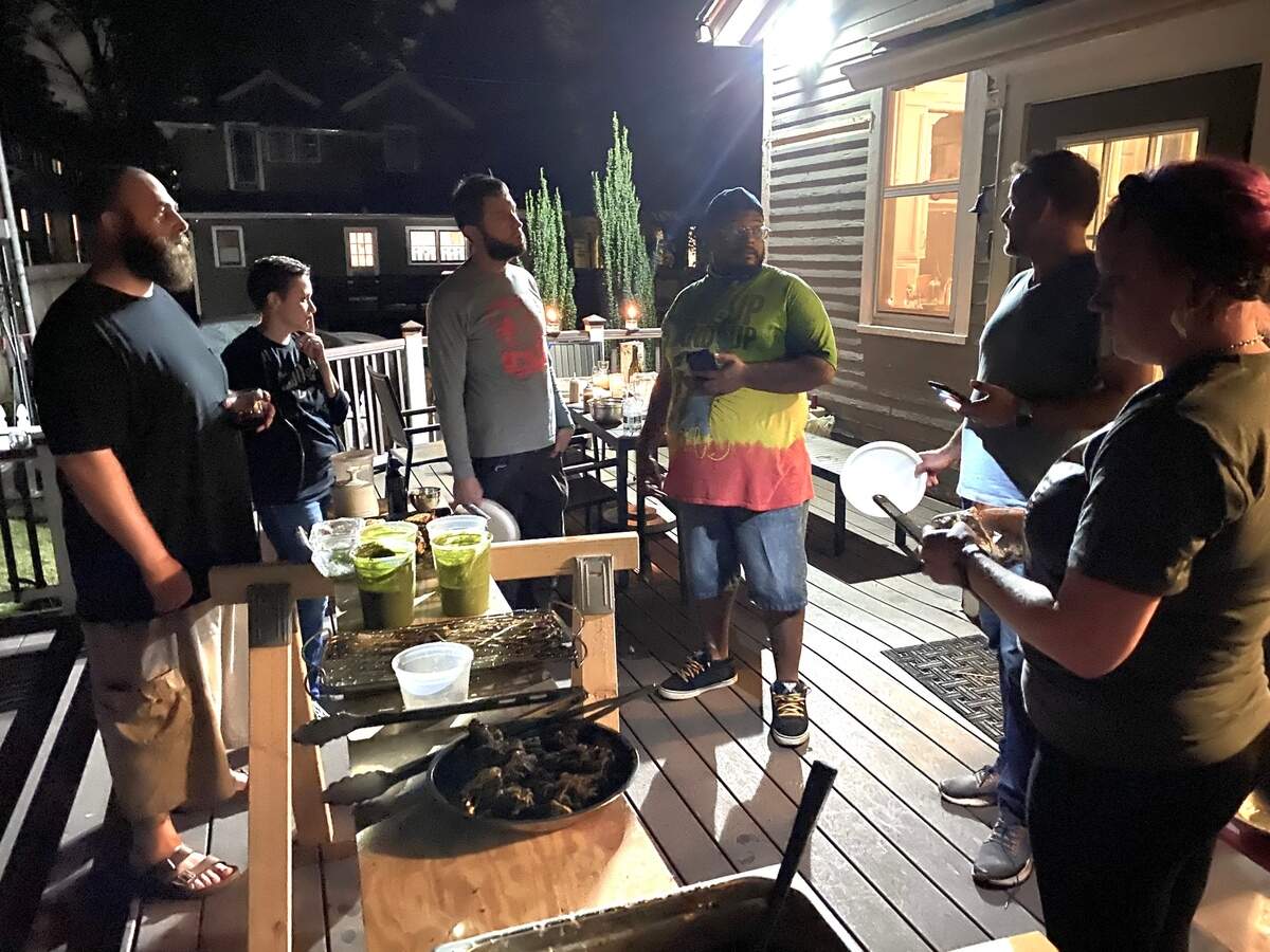 The Supperland chefs build teamwork while grilling.