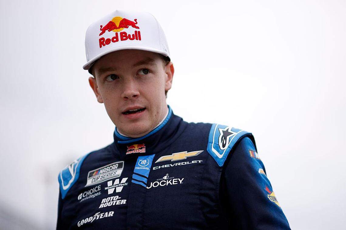 DAYTONA BEACH, FLORIDA - FEBRUARY 11: Connor Zilisch, driver of the #88 Red Bull Chevrolet, looks on during practice for the NASCAR Cup Series Daytona 500 at Daytona International Speedway on February 11, 2026 in Daytona Beach, Florida. (Photo by Sean Gardner/Getty Images)
