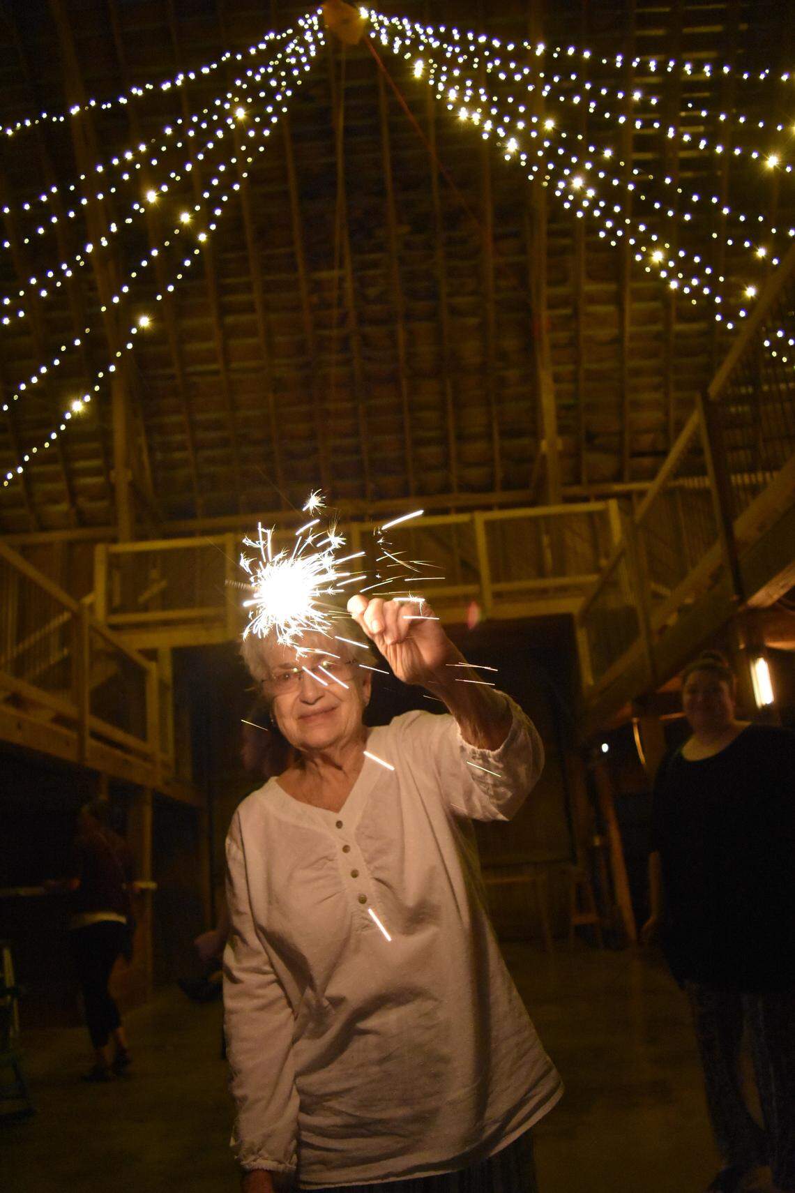 Longtime CPCC professor Elizabeth Ross, at Airy Knoll.