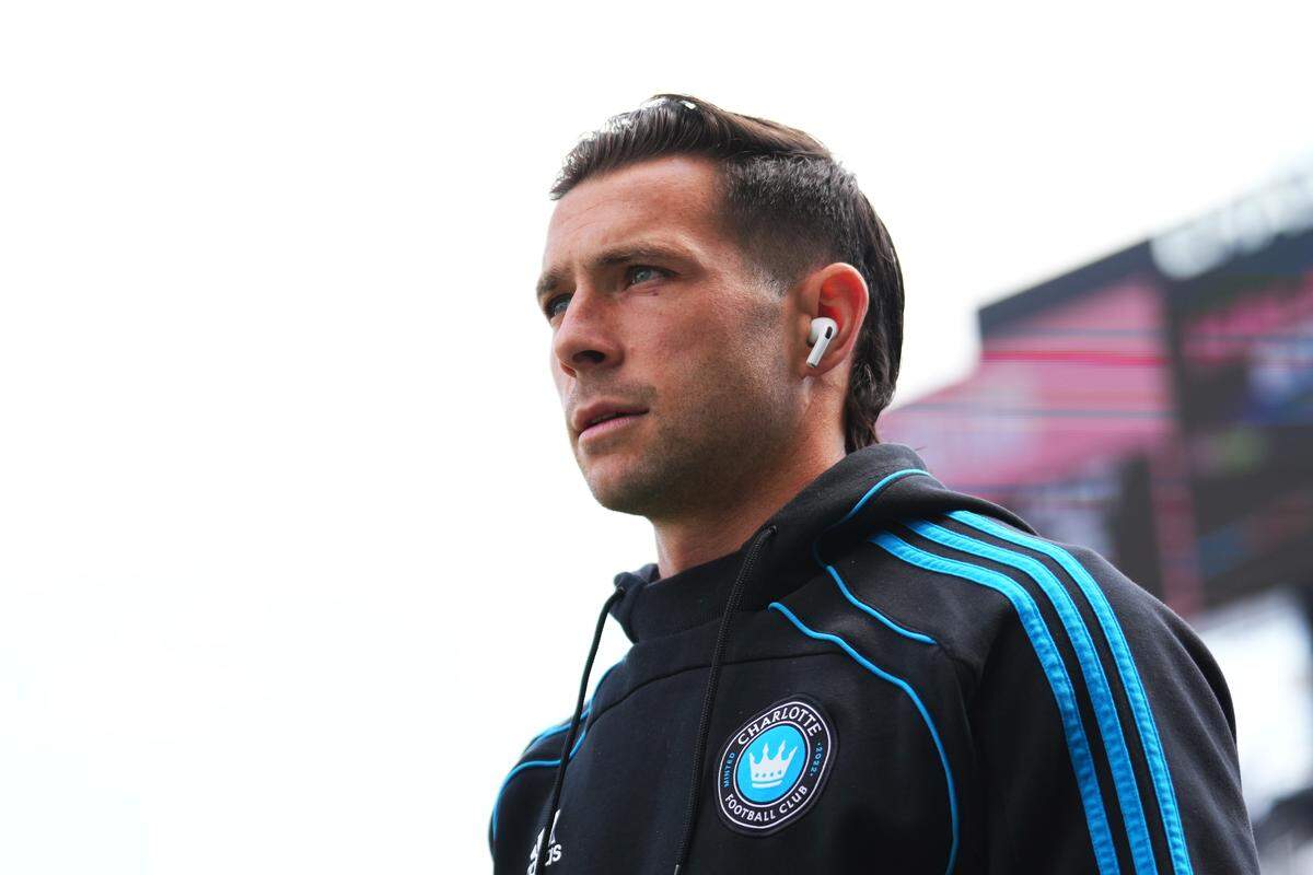 Brandt Bronico of Charlotte FC arrives prior to a match against Inter Miami CF on March 9, 2025, in Fort Lauderdale, Fla.