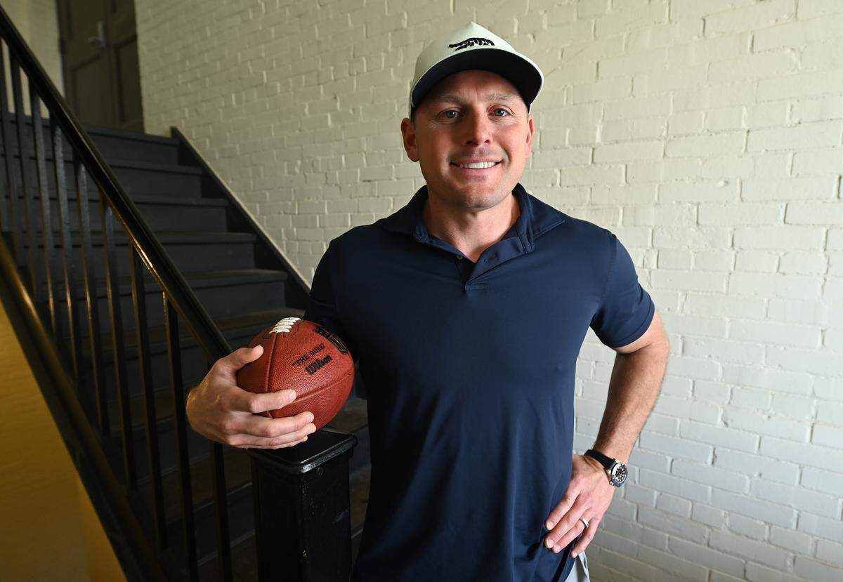 Former Carolina Panthers safety Colin Jone in April.