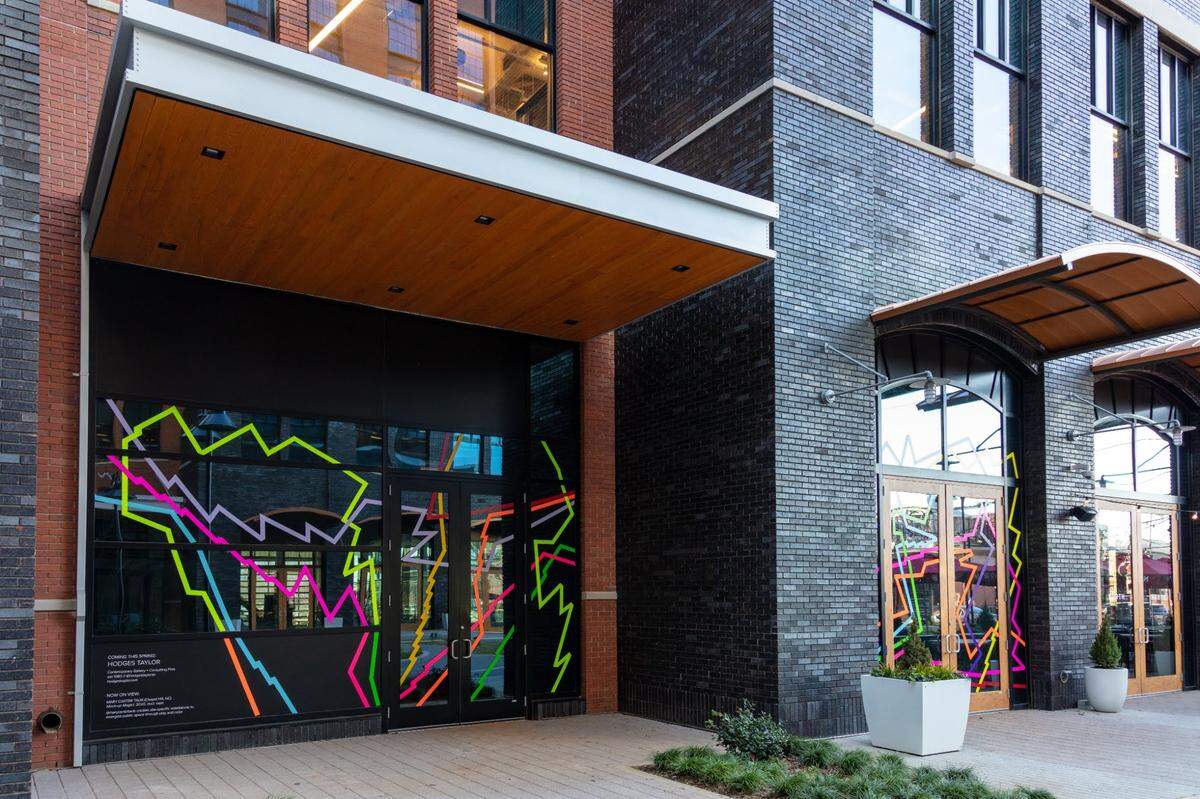 This is the entrance to Hodges Taylor’s new gallery at 1414 S. Tryon St. at the RailYard in South End. Due to the pandemic, the grand reopening date has not been set.