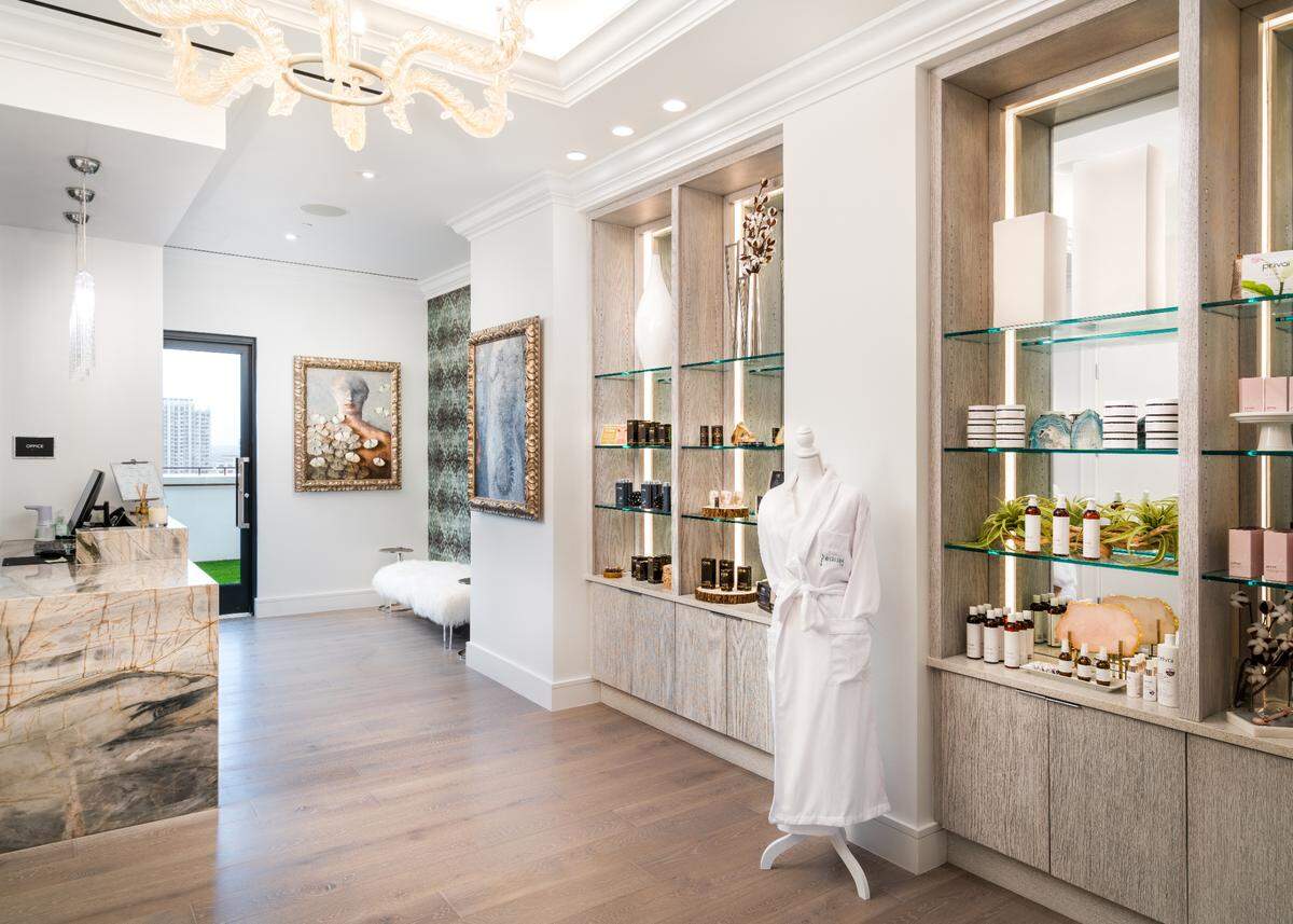 The lobby of the Poseidon Spa at Grand Bohemian Hotel Charlotte.