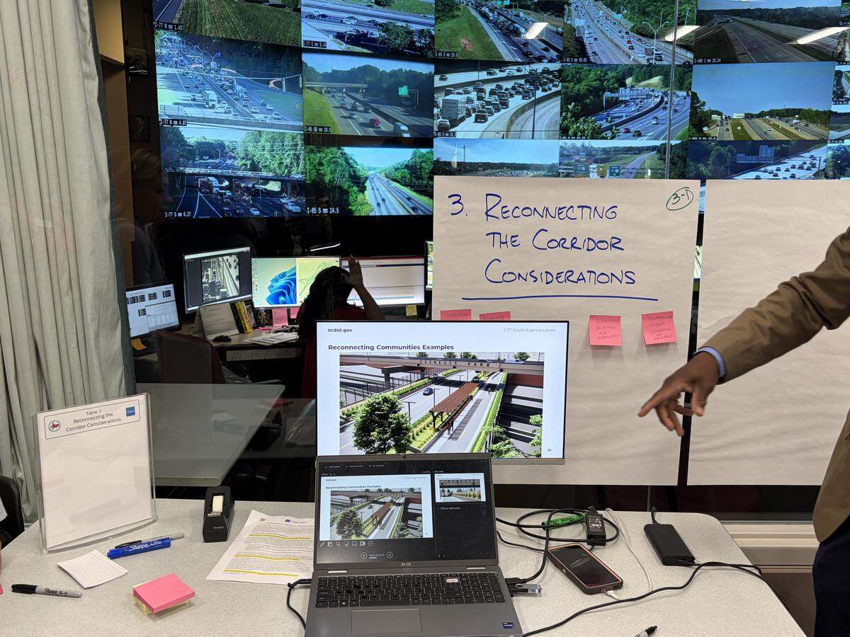 Residents gave input on connectivity surrounding Interstate 77 at a community meeting on the I-77 South toll lane project.