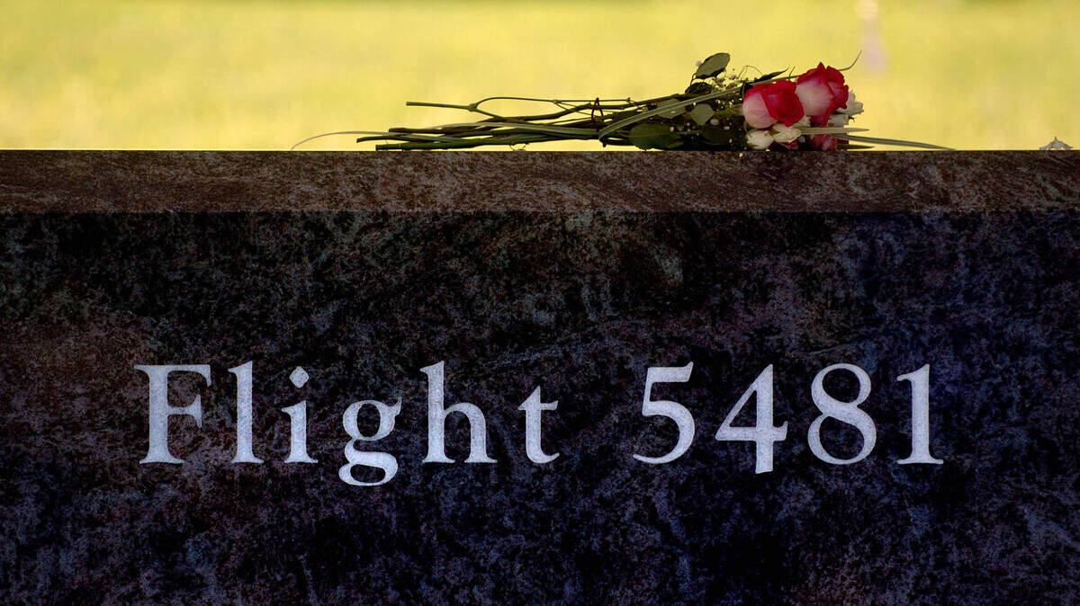Flowers stood atop a granite marker for the victims of Air Midwest Flight 5481 at Charlotte Douglas International Airport. The crash, one of 328 fatal plane crashes in NC since 1983, killed 21 people.