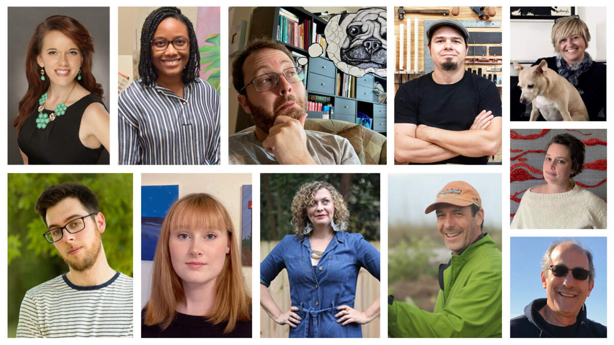 The 2021 ArtPop class includes Aletha Buck, Joanna Henry, Jesse Carkin, Adam Jochim and Mary Zio, top row; Cat Babbie, middle row; and Dylan Bannister, Ella Mackinson, Ashley Proctor, Greg Barnes and Mikel Frank, bottom row.
