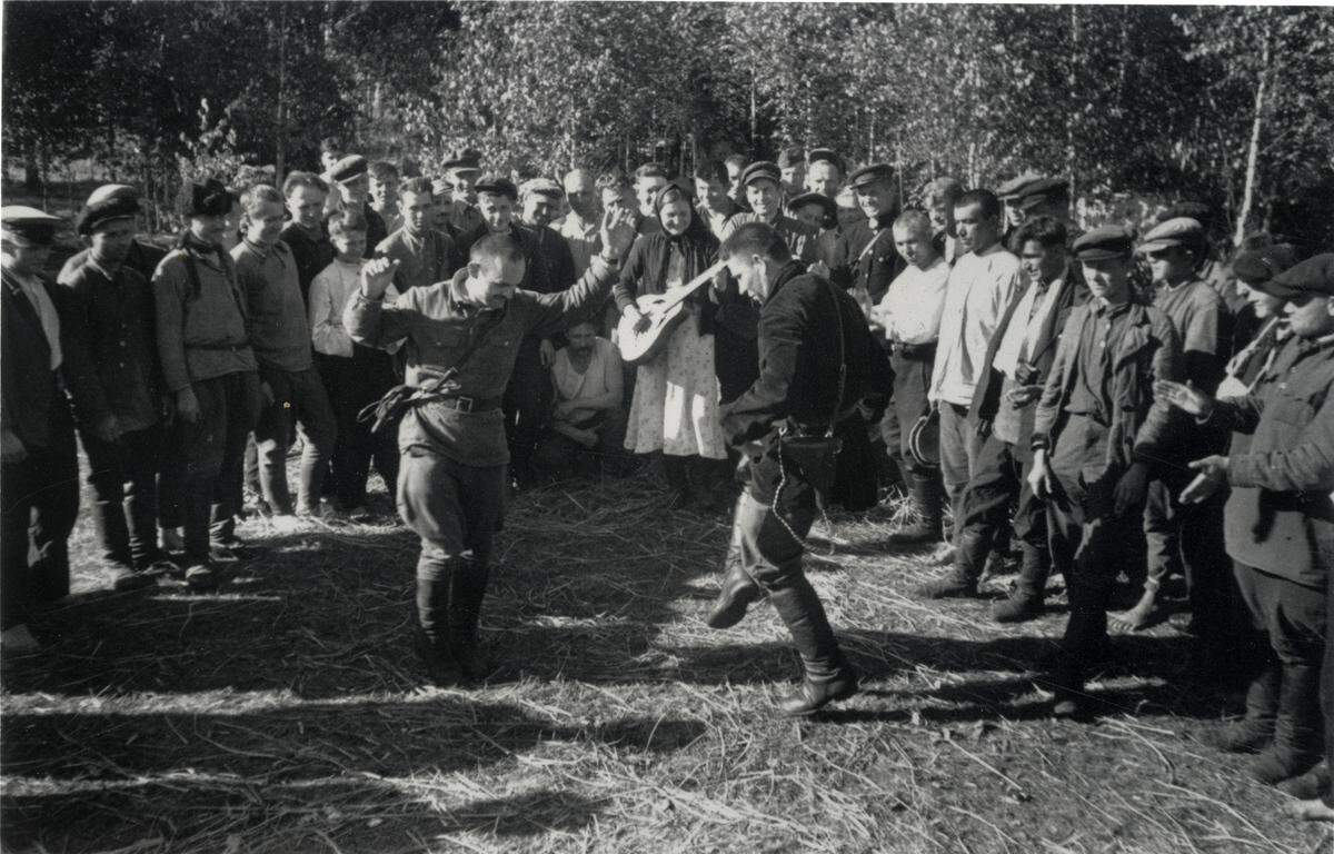 These Soviet partisans took to dancing during a break in the fighting.
