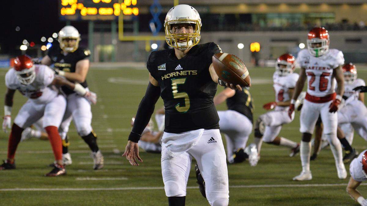 Quarterback Kevin Thomson, who played college football at UNLV, Sacramento State and Washington, will be one of more than 30 players competing for a spot on the Panthers’ roster this weekend.