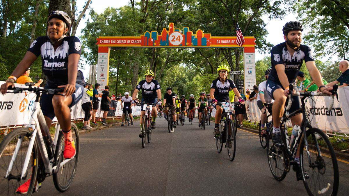 During 24 Hours of Booty, riders and walkers can set their own mileage goals and get on and off the course as much as they would like.