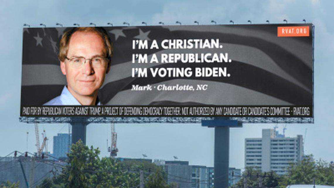NC billboard campaign features Republican voters — for Biden