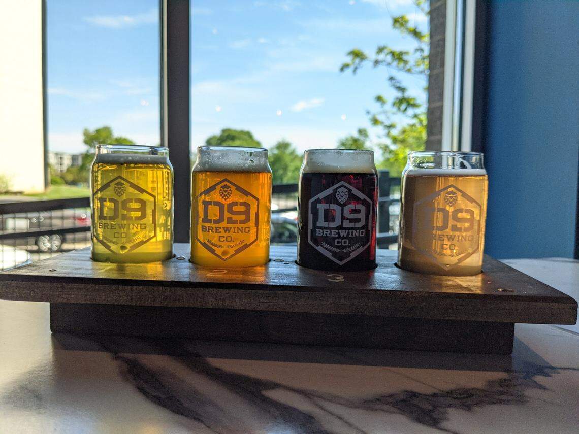 D9 Brewing Uptown has a five-barrel “outdoor brewery” in the beer garden.