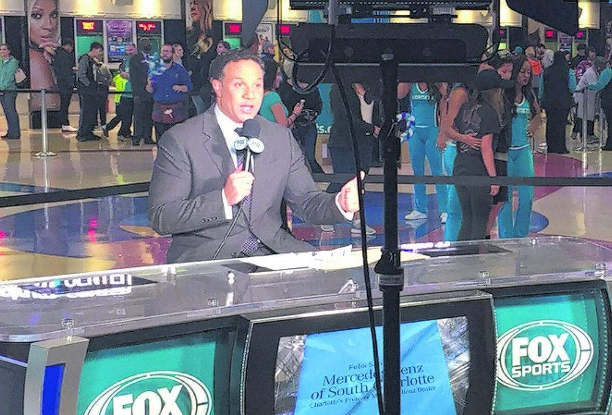 Eric Collins became the TV play-by-play announcer for the Charlotte Hornets in 2015.