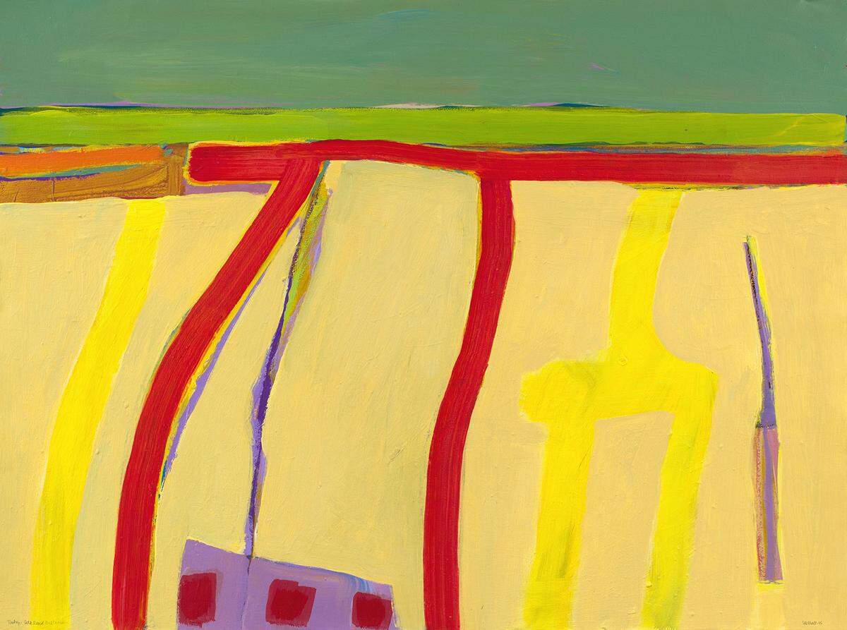 This work by Lee Hall is titled “Turkey - Silk Road Distance” and was painted in 2015.