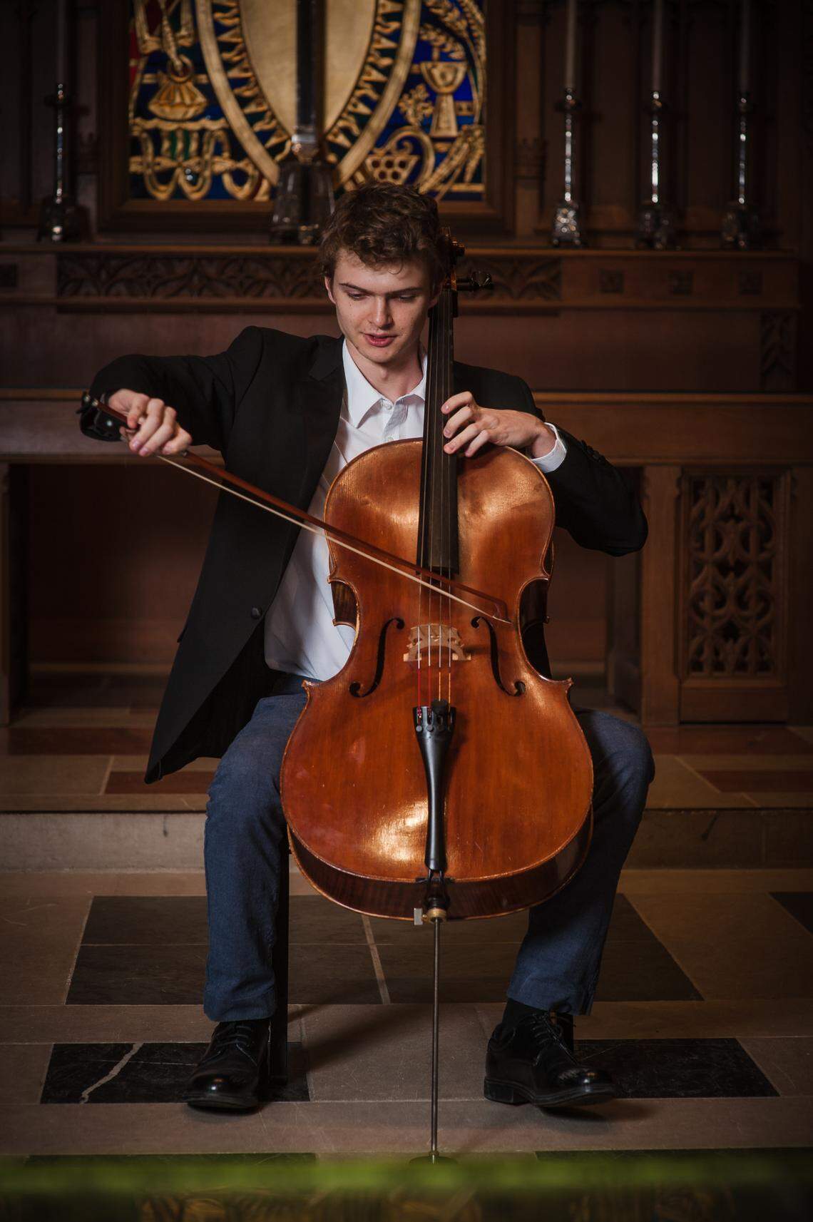 Drew Dansby, performing in 2020 at Myers Park Presbyterian Church