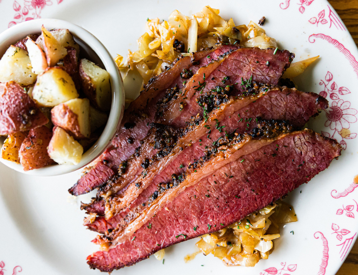 Midwood Smokehouse’s Smoked Corned Beef and Cabbage.