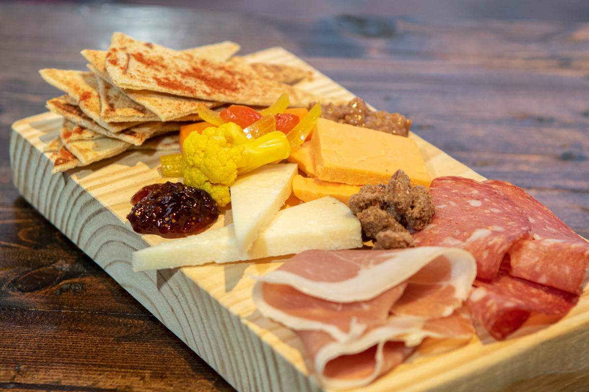 Belmont Cocktail Club charcuterie board.