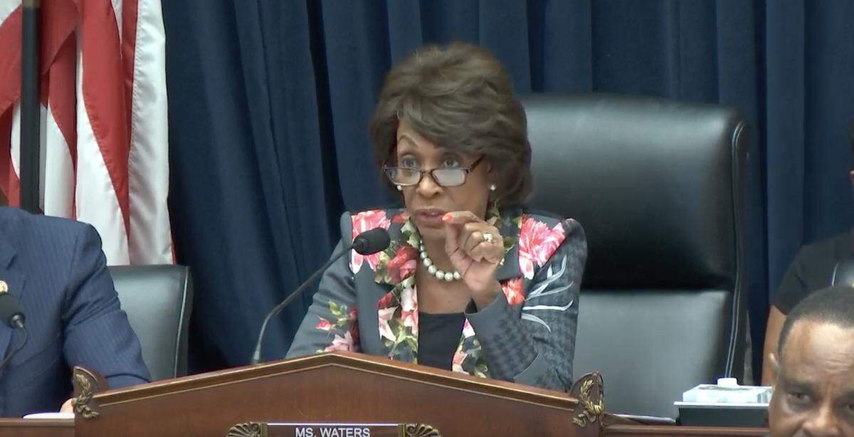 Rep. Maxine Waters expresses concerns about the SunTrust and BB&T merger.