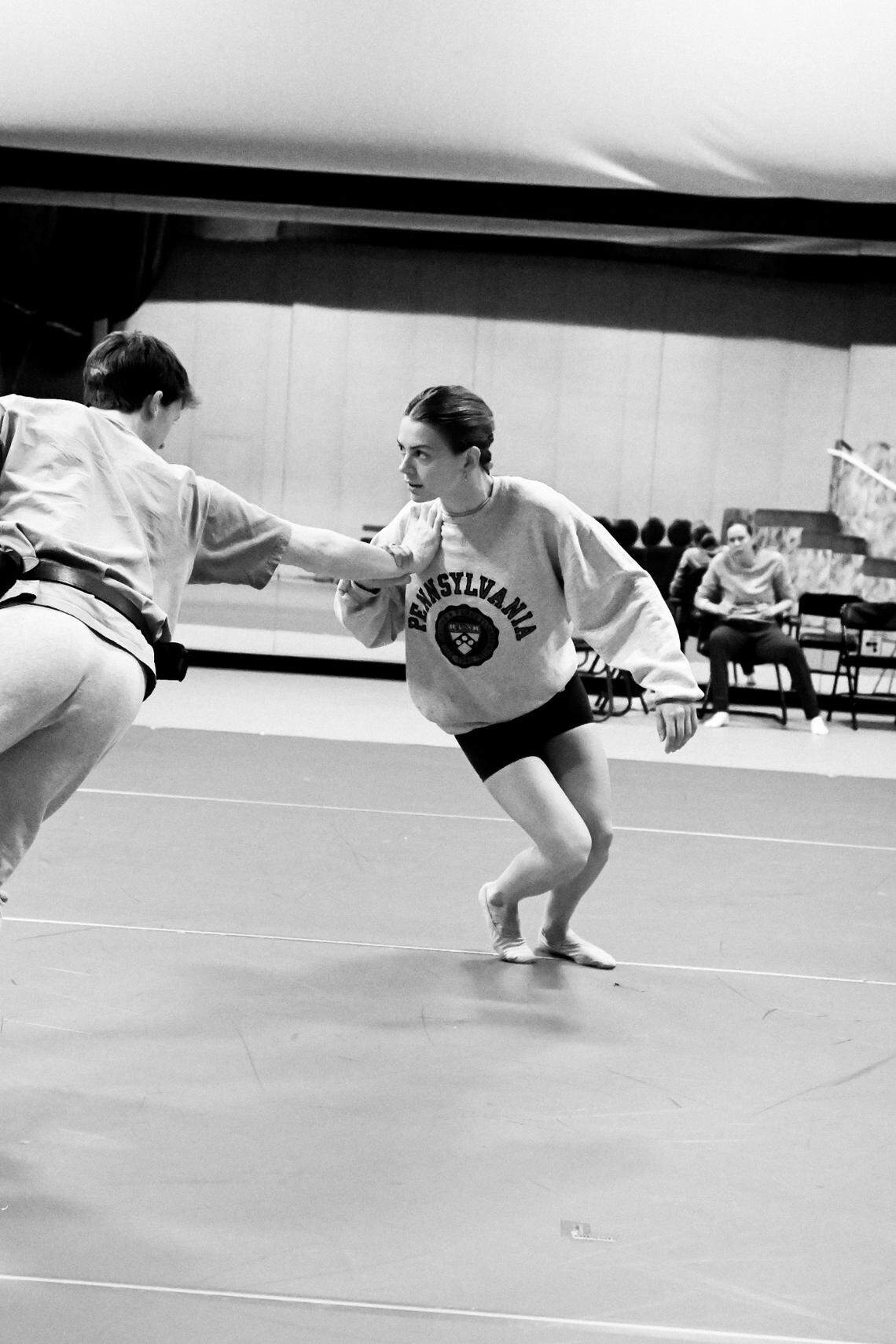 First Company Dancers Anna Mains and Rees Launer in rehearsal for “Carmen.”