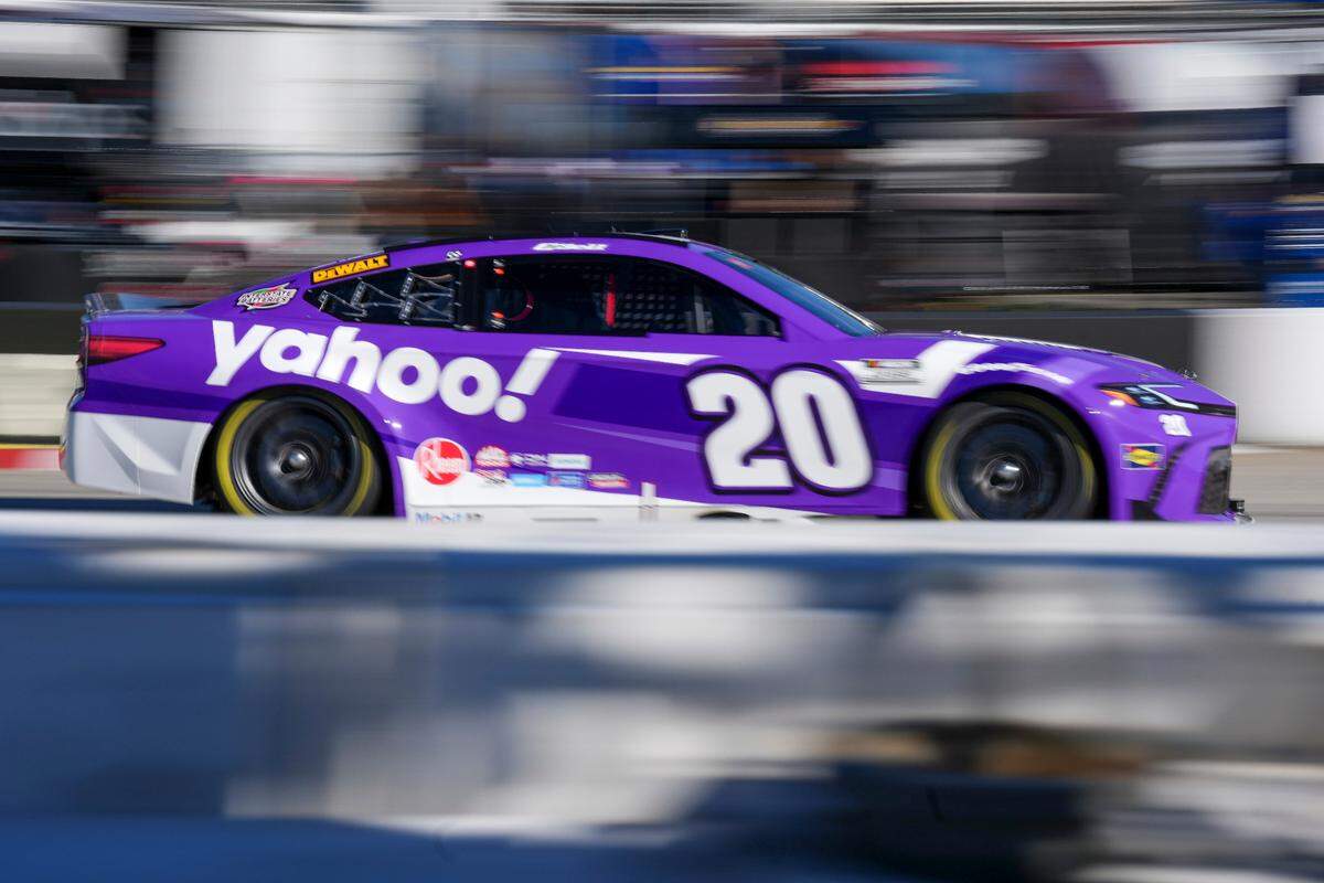 Apr 6, 2024; Martinsville, Virginia, USA; NASCAR Cup Series driver Christopher Bell (20) during qualifying at Martinsville Speedway.