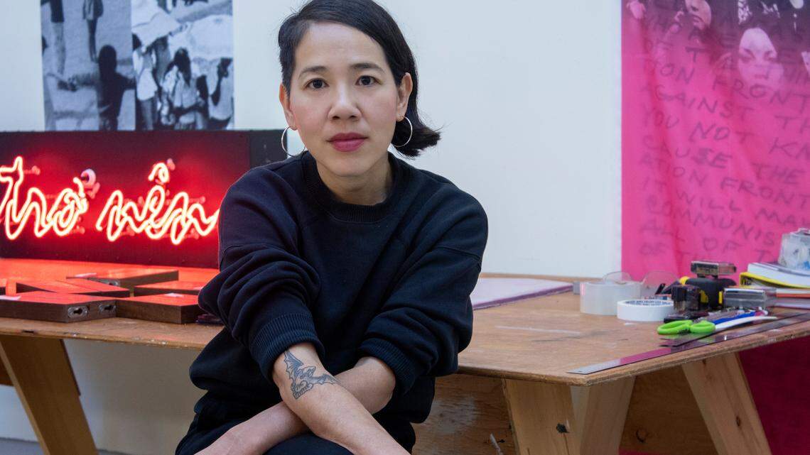 Contemporary artist Hồng-Ân Trương’s work will be on exhibit as part of “A Midnight Thing” at SOCO Gallery in Charlotte.