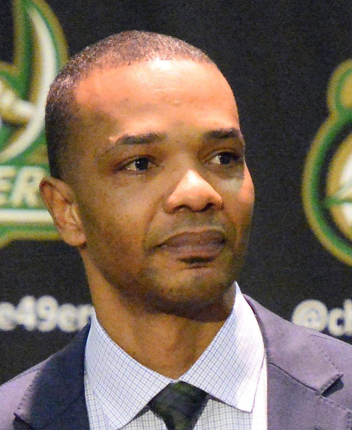 \Charlotte 49ers new mens basketball coach Ron Sanchez looks out onto the crowd during his introductory news conference on Tuesday, March 27, 2018.