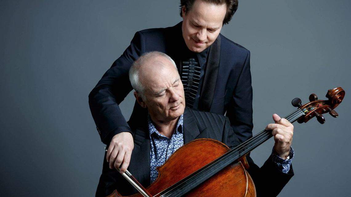 Bill Murray and cellist Jan Vogler bring their unique variety show, “New Worlds,” to Belk Theater on Tuesday night.