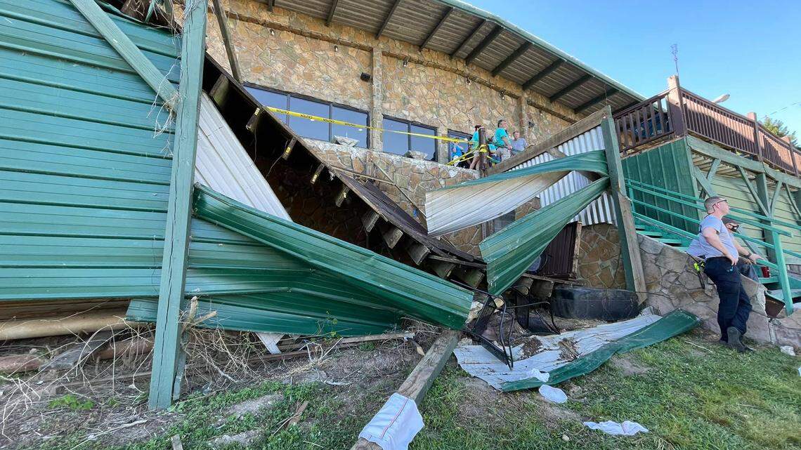 More than 40 people fell and 11 were taken to the hospital after a deck collapsed during a birthday party in Tennessee, officials say.