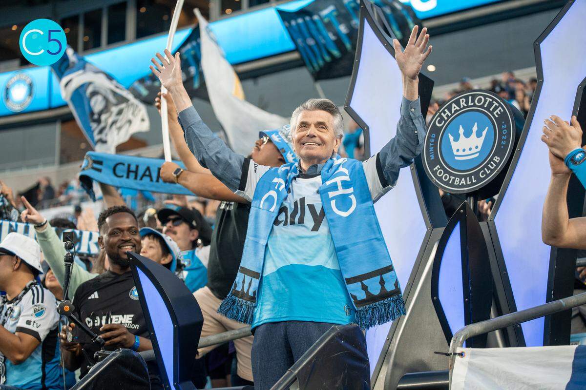 Larry Sprinkle was the Charlotte FC honoree before the soccer game on March 22, 2025.