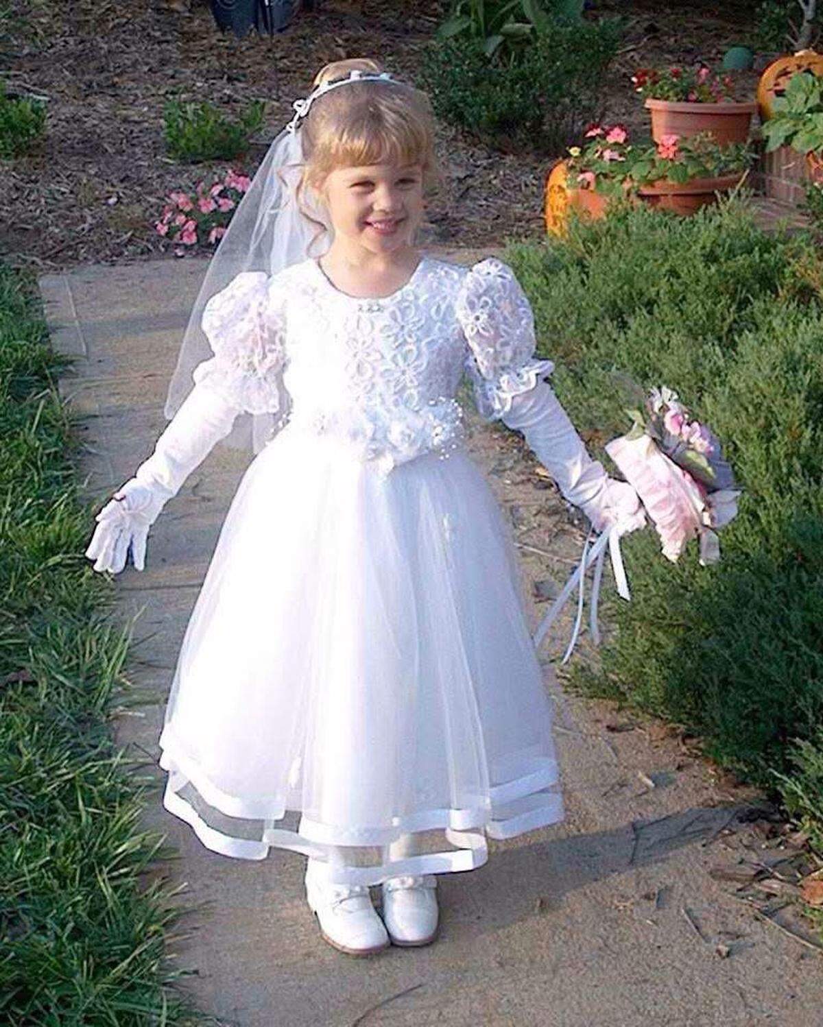 Gabby, at the age of about 5 or 6, all dressed up for Halloween in Waxhaw.