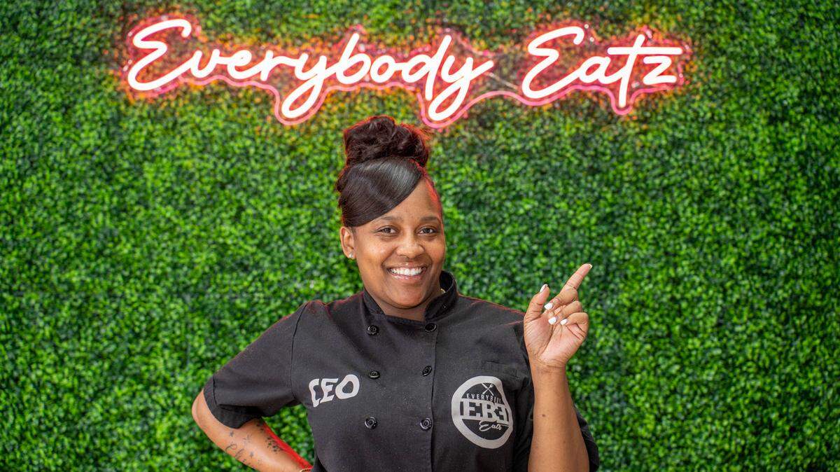 Casandra Gill, owner of Everybody Eatz on North Tryon Street in the Sugar Creek neighborhood.