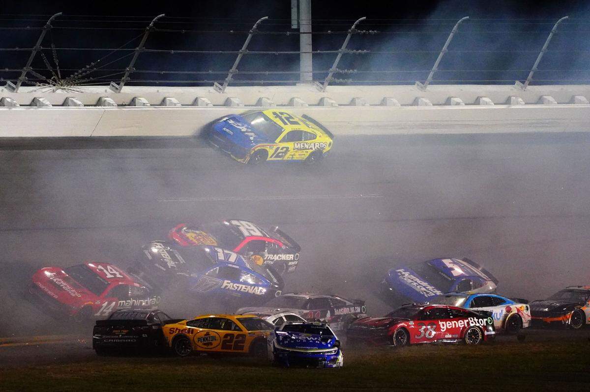 Chris Buescher (17) was among 23 drivers collected in ‘The Big One’ during the Daytona 500 at Daytona International Speedway.